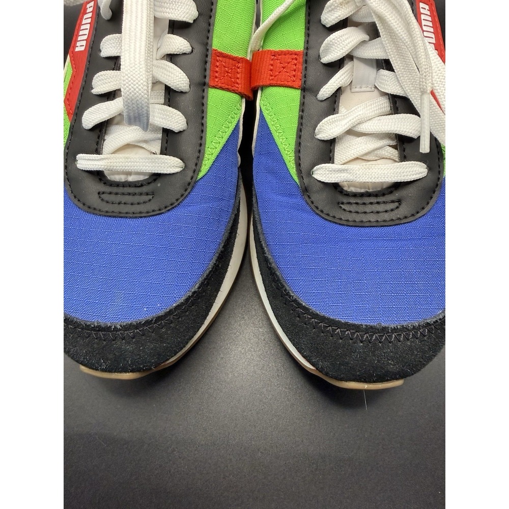 PUMA Kid's Future Rider Play On Sneakers Shoes 372349-01 Green Blue Red 5.5C✅Des - Picture 6 of 9